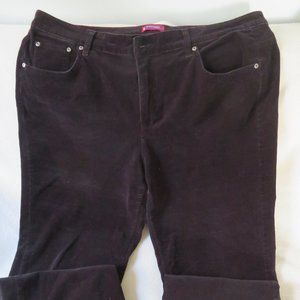Westport Woman Black Corduroy Jeans - Size 18W